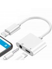 Переходник Lightning на AUX 3.5mm и Lightning(Мама) Аудио адаптер для iPhone, iPad | 0.1м