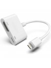 Переходник AV Lightning на HDMI 720p (Мама) и Lightning(charger) адаптер для iPhone, iPad | 0.1м