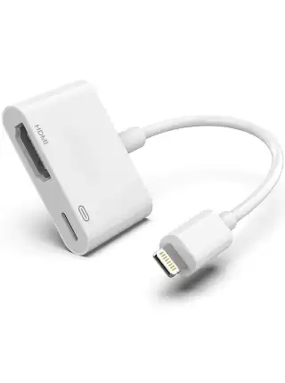 Переходник AV Lightning на HDMI 720p (Мама) и Lightning(charger) адаптер для iPhone, iPad | 0.1м