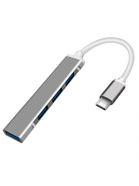 Переходник Type-C Hub на 4*USB Type-A 0.1м до MacBook, iMac, iPad, Chromebook, Samsung, Xiaomi, Oppo, Nokia, Meizu, Honor | 0.1м