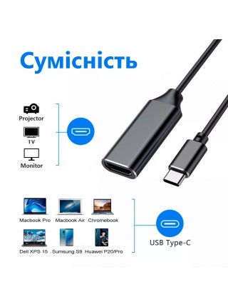 Переходник AV Type-C на HDMI 4K адаптер для MacBook, iMac, iPad, Chromebook, Samsung, Xiaomi, Oppo, Nokia, Meizu, Honor | 0.1м