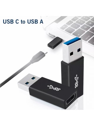 Переходник Type-C(Мама) на USB-A(Папа) Black | Адаптер для зарядки