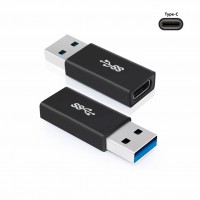 Переходник Type-C(Мама) на USB-A(Папа) Black | Адаптер для зарядки