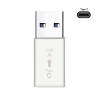 Переходник Type-C(Мама) на USB-A(Папа) White | Адаптер для зарядки