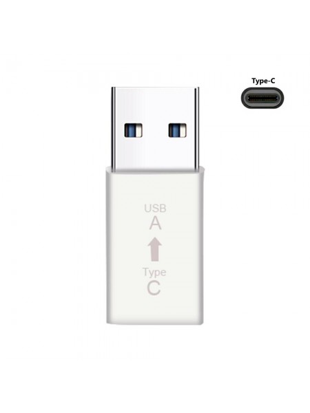 Переходник Type-C(Мама) на USB-A(Папа) White | Адаптер для зарядки