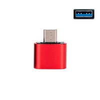 Переходник OTG USB-A(Мама) на Type-C(Папа) Red | Адаптер для зарядки