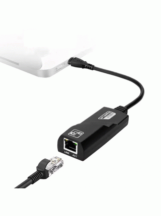 Переходник Type-C на Ethernet 0.1м | Адаптер RJ-45 1000mb/s для MacBook, iMac, iPad, Chromebook, Samsung, Xiaomi, Oppo, Nokia, Meizu, Honor | 0.1м