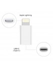 Переходник Type-C(Мама) на Lightning(Папа) White адаптер для iPhone, iPad, iPod