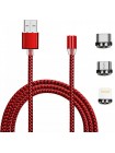 Зарядный кабель Foxconn Magneto Magic 1м. - 3 в 1 Type-C, Lightning, Micro-USB на USB-кабель для iPhone, iPod, iPad, AirPods, Samsung, Xiaomi