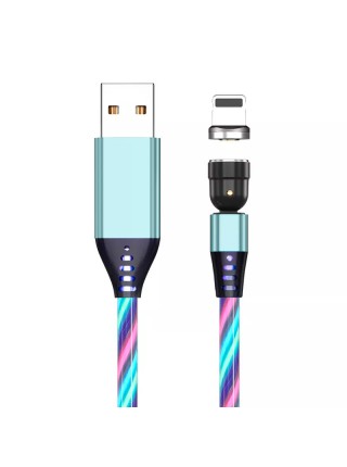 Магнитный кабель Foxconn Data Magneto Magic 540° LED - 1м. | 3 в 1 Type-C, Lightning, Micro-USB на USB-кабель синхронизации для iPhone, iPod, iPad, AirPods, Samsung, Xiaomi