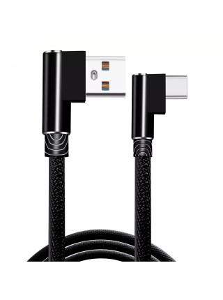 Зарядний кабель Foxconn 90° degree Type-C 1m - USB на Type-C кабель для iPad, Samsung, Xiaomi, ASUS, Motorola, Nokia| 1м