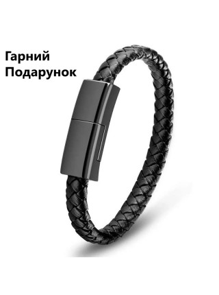 Зарядный кабель Foxconn Fashion Bracelet 0.2m Type-C на Type-C PU Браслет USB-C кабель для iPhone, iPod, iPad, AirPods | 0.2м