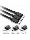 Зарядный кабель Foxconn 4 в 1 Hydra-C 1m. - 4 в 1 Type-C, Lightning, Micro-USB на USB-A та Type-C кабель для iPhone, iPod, iPad, AirPods, Samsung, Xiaomi | 1м