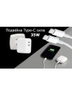 Комплект зарядное устройство 35W + 2 Type-C кабеля по 1м | Блок зарядка для iPhone, iPad, iPod зарядка