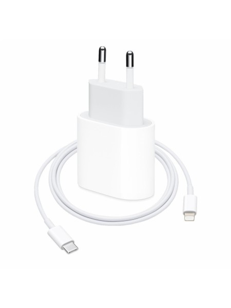 Комплект зарядное устройство 20W + Type-C кабель 1м | Комплект Foxconn 20W кабель для iPhone, iPad, iPod зарядка MHJE3ZM/A
